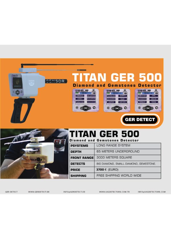 TITAN GER 500  גלאי יהלומים ואבני חן